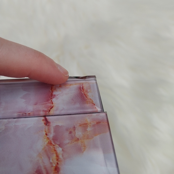 Agate slice jewelry box storage organizer box with lid pink blue stone crystal - Picture 9 of 16